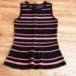 Stripe peplum top